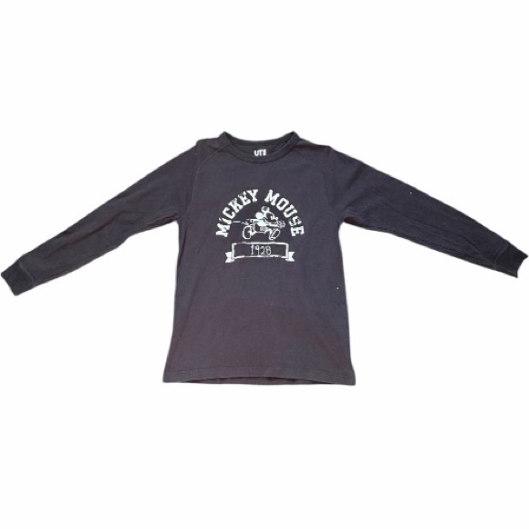 Uniqlo UT Mickey Mouse 1928 Black Long Sleeve Tee Crew Neck Size S - Picture 2 of 7